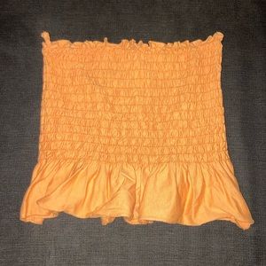 American eagle orange strapless crop top